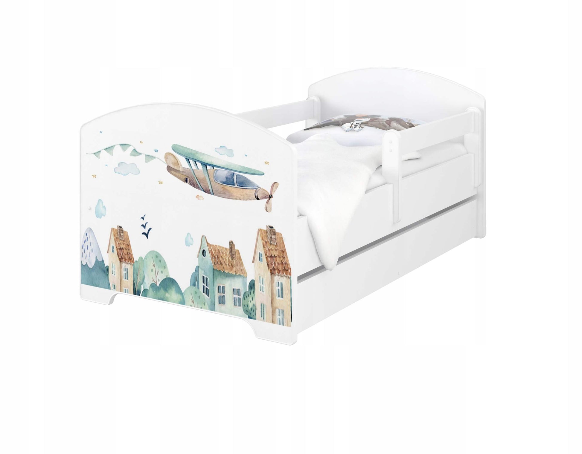 Vaikiška Lova "Oskar Baby Boo Lėktuvas" Su Čiužiniu 140 x 70 cm Cribs & Toddler Beds