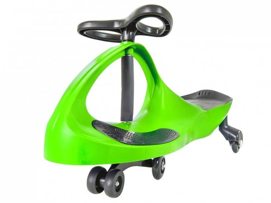 Vaikiškas dviratis "Twistcar" Svingis Žalias Guminiai LED Ratai Tricycles
